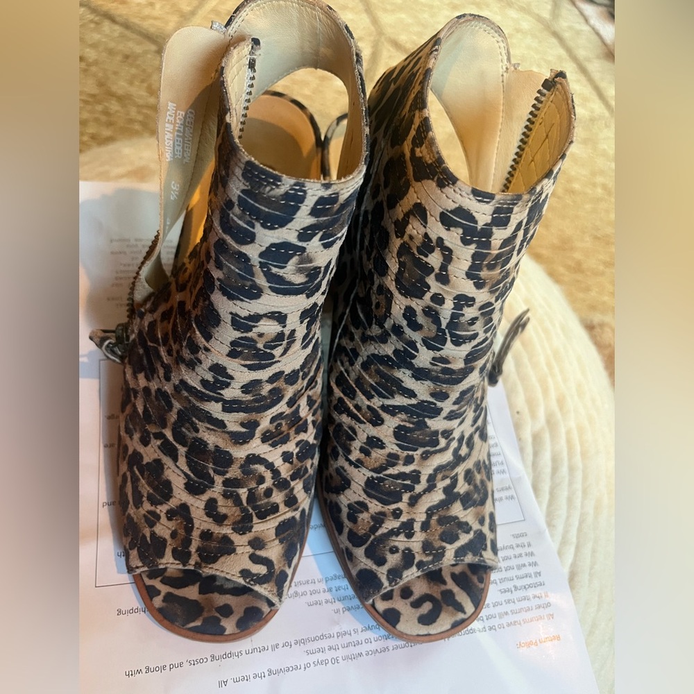 Paul Green Leopard Print Shoe booties